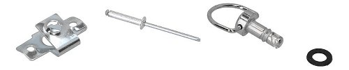 SD-Tec Set de 5 attaches rapides, 17mm, argent, avec plaque