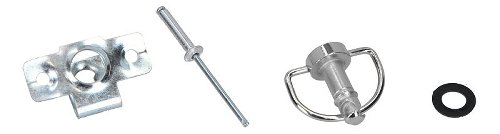 SD-Tec Set de 5 attaches rapides, 19mm, argent, avec plaque