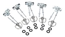 SD-Tec Quick release fasteners set of 5, 19mm, silver, with