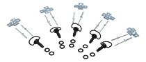 SD-Tec Quick release fasteners set of 5, 19mm, black, with