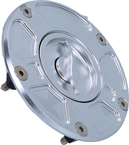 SD-Tec Racing-Tankdeckel mit Schnellverschluss, silber