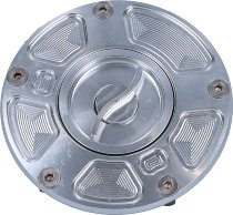 SD-Tec Racing-Tankdeckel mit Schnellverschluss, silber