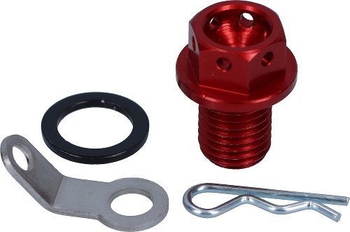 SD-Tec oil drain plug magnetic red M12x12mm x 1,5mm