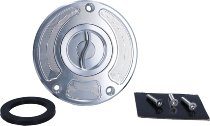 SD-Tec Racing-Tankdeckel mit Schnellverschluss, silber