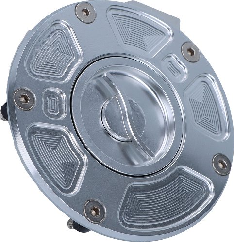 SD-Tec Racing-Tankdeckel mit Schnellverschluss, silber