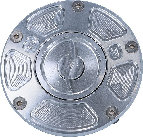 SD-Tec Racing-Tankdeckel mit Schnellverschluss, silber