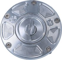 SD-Tec Racing-Tankdeckel mit Schnellverschluss, silber