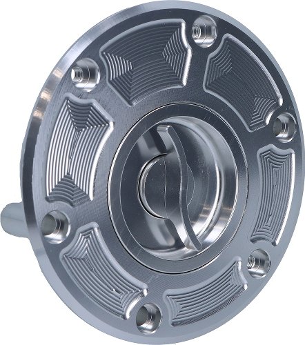 SD-Tec Racing-Tankdeckel mit Schnellverschluss, silber