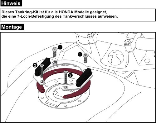 Hepco & Becker Tankring Lock-it universal 7 hole mounting