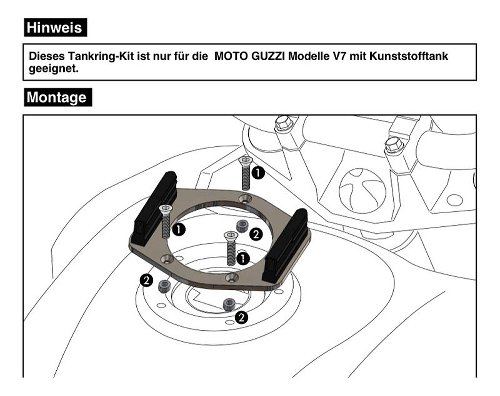 Hepco & Becker Tankring Lock-it universal 5 hole mounting