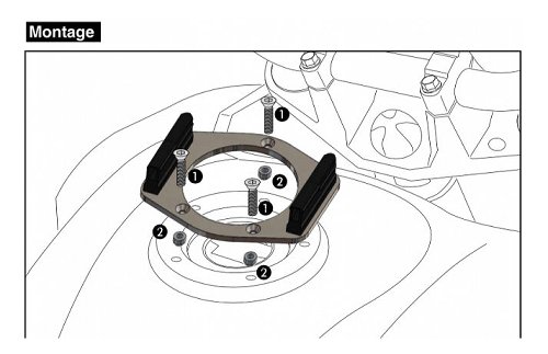 Hepco & Becker Tankring Lock-it 5 hole mounting for Moto