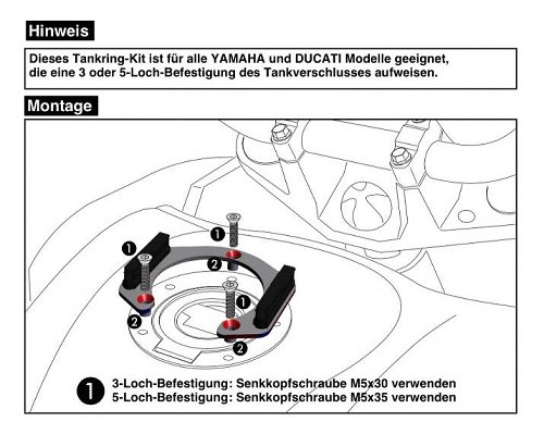 Hepco & Becker Tankring Lock-it inkl.Tankrucksackgegenhalter