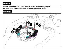 Hepco & Becker Tankring Lock-it 6 hole mounting, Black - BMW