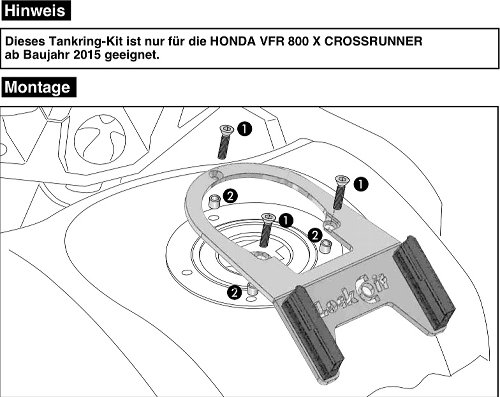 Hepco & Becker Tankring Lock-it inkl.Tankrucksackgegenhalter