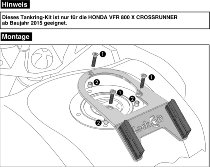 Hepco & Becker Tankring Lock-it 5 hole mounting for Honda