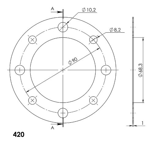 Supersprox Edge Disc 420 - 34Z (oro)