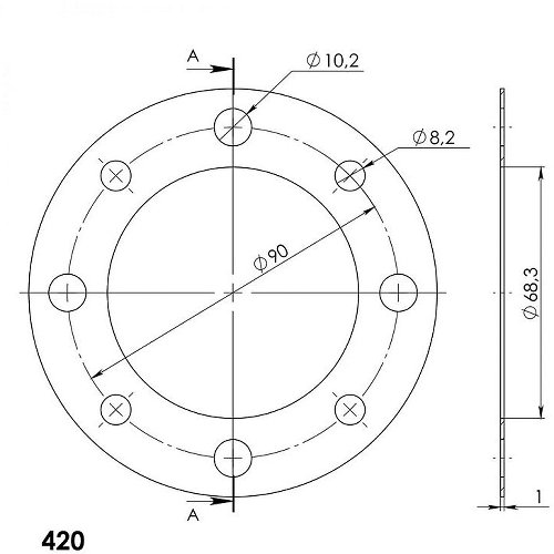 Supersprox Edge disc 420 - 37Z (gold)