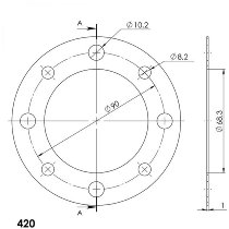 Supersprox Edge disc 420 - 37Z (gold)