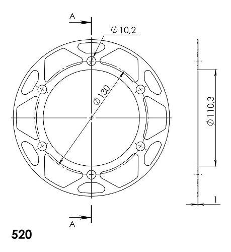 Supersprox Edge Disc 520 - 41Z (bleue)