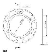 Supersprox Edge disc 520 - 41Z (blue)