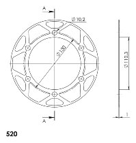 Supersprox Edge disc 520 - 42Z (blue)