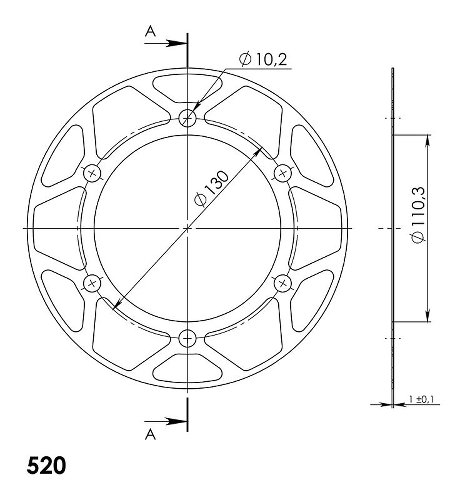 Supersprox Edge Disc 520 - 43Z (verde)