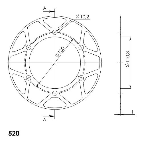 Supersprox Edge-Disc 520 - 45Z (gold)