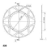 Supersprox Edge Disc 520 - 45Z (or)