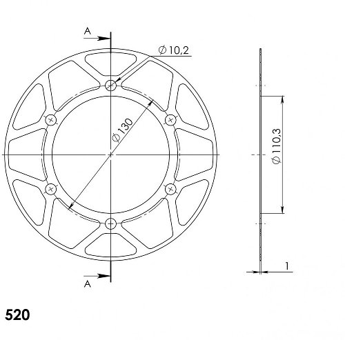 Supersprox Edge-Disc 520 - 47Z (gold)