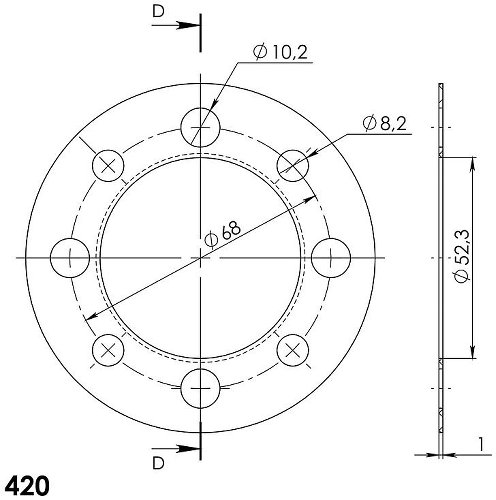 Supersprox Edge disc 420 - 30Z (gold)