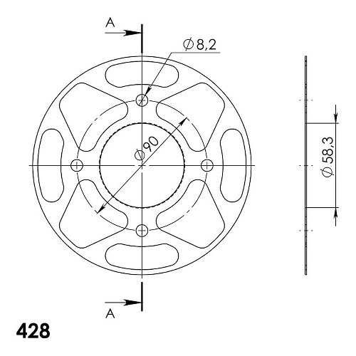 Supersprox Edge-Disc 428 - 45Z (blau)