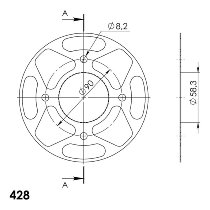 Supersprox Edge Disc 428 - 45Z (bleue)