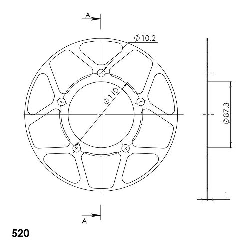 Supersprox Edge-Disc 520 - 46Z (blau)