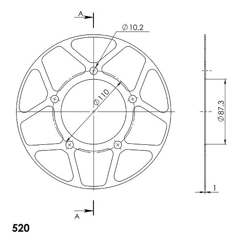 Supersprox Edge-Disc 520 - 47Z (gold)