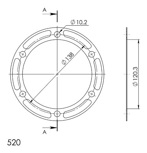 Supersprox Edge-Disc 520 - 36Z (gold)