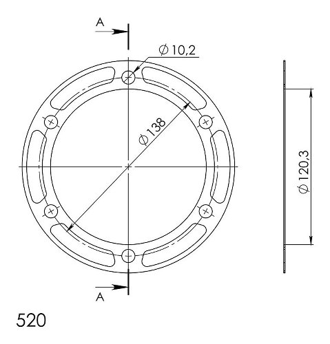 Supersprox Edge Disc 520 - 38Z (oro)