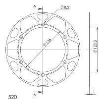 Supersprox Edge disc 520 - 45Z (blue)