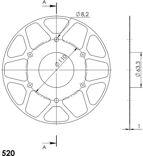 Supersprox Edge-Disc 520 - 44Z (gold)