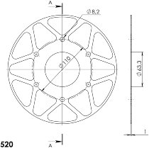 Supersprox Edge-Disc 520 - 45Z (silber)