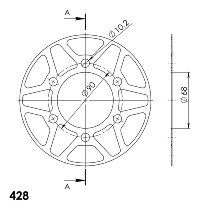 Supersprox Edge Disc 428 - 47Z (oro)