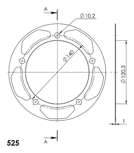 Supersprox Edge-Disc 525 - 42Z (silber)