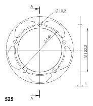 Supersprox Edge disc 525 - 42Z (silver)