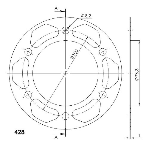 Supersprox Edge Disc 428 - 40Z (rouge)