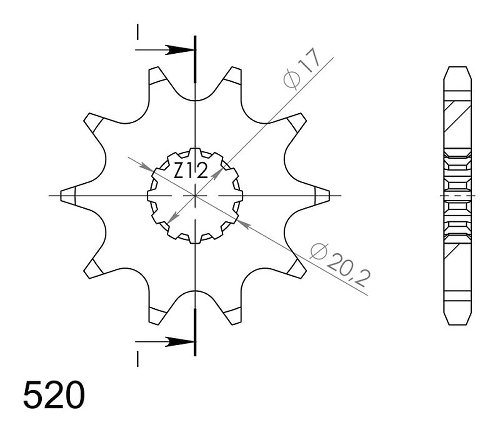 Supersprox Pinion 520 - 9Z