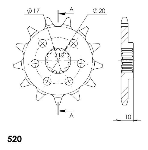 Supersprox pignone 520 - 13Z