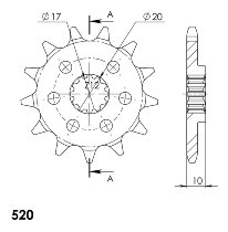 Supersprox piñón 520 - 13Z