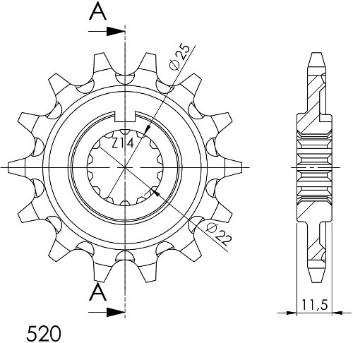 Supersprox Pinion 520 - 13Z