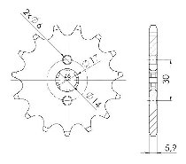 Supersprox Ritzel 420 - 11Z - grobverzahnt 14,0/17,0