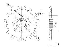 Supersprox Pinion 520 - 13Z - fine toothed 20,0/22,0