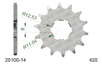 Supersprox Ritzel 420 - 14Z - grobverzahnt 22,0/25,0